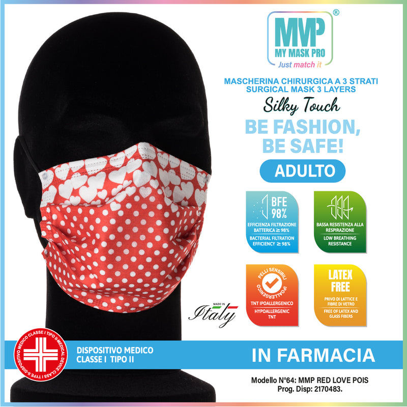 MY MASK PRO II "Silky Touch" - RED LOVE POIS (10 PEZZI)