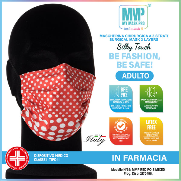 MY MASK PRO II "Silky Touch" - RED POIS MIXED (10 PEZZI)